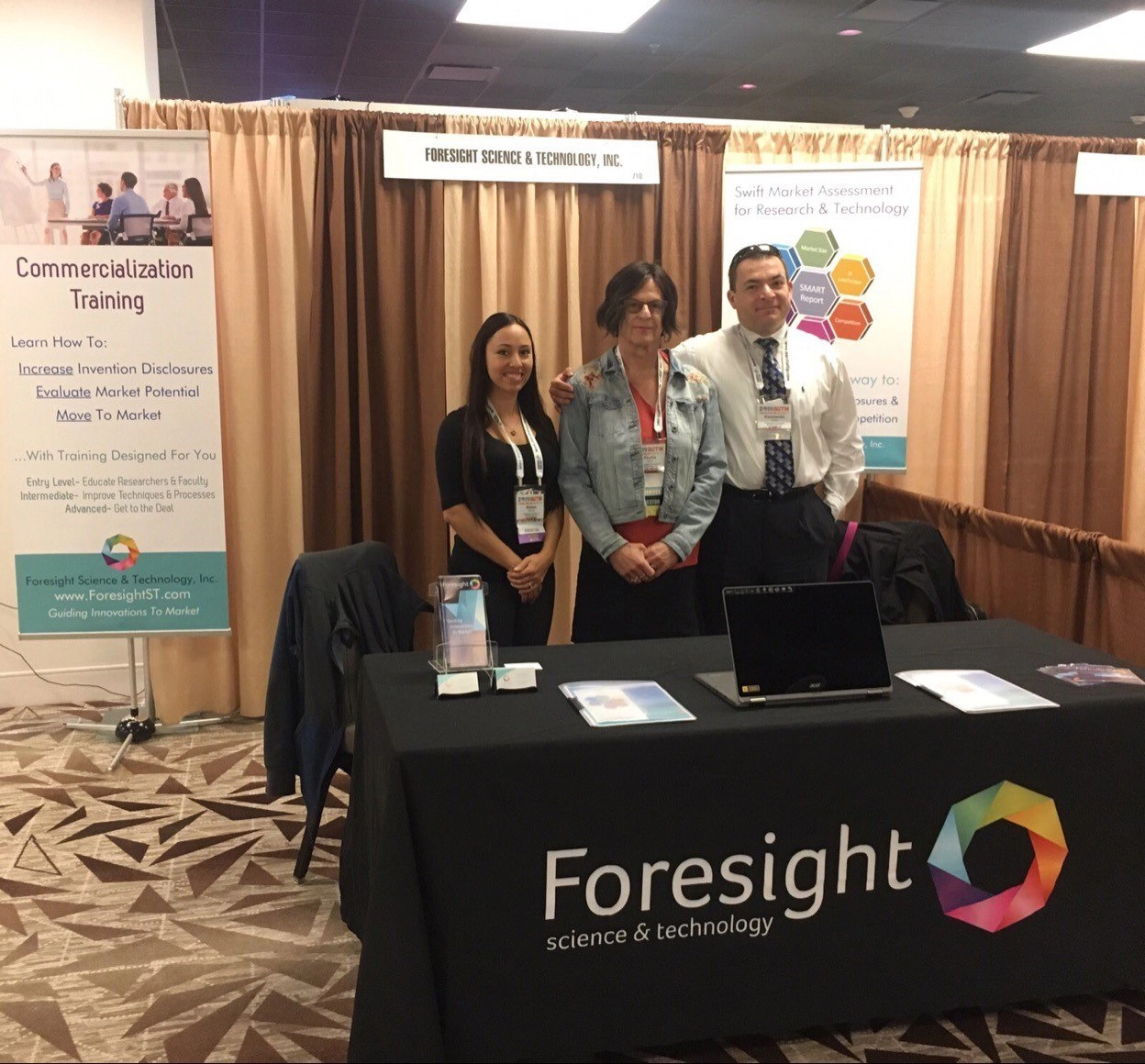 Foresight Science and Technology booth at conference