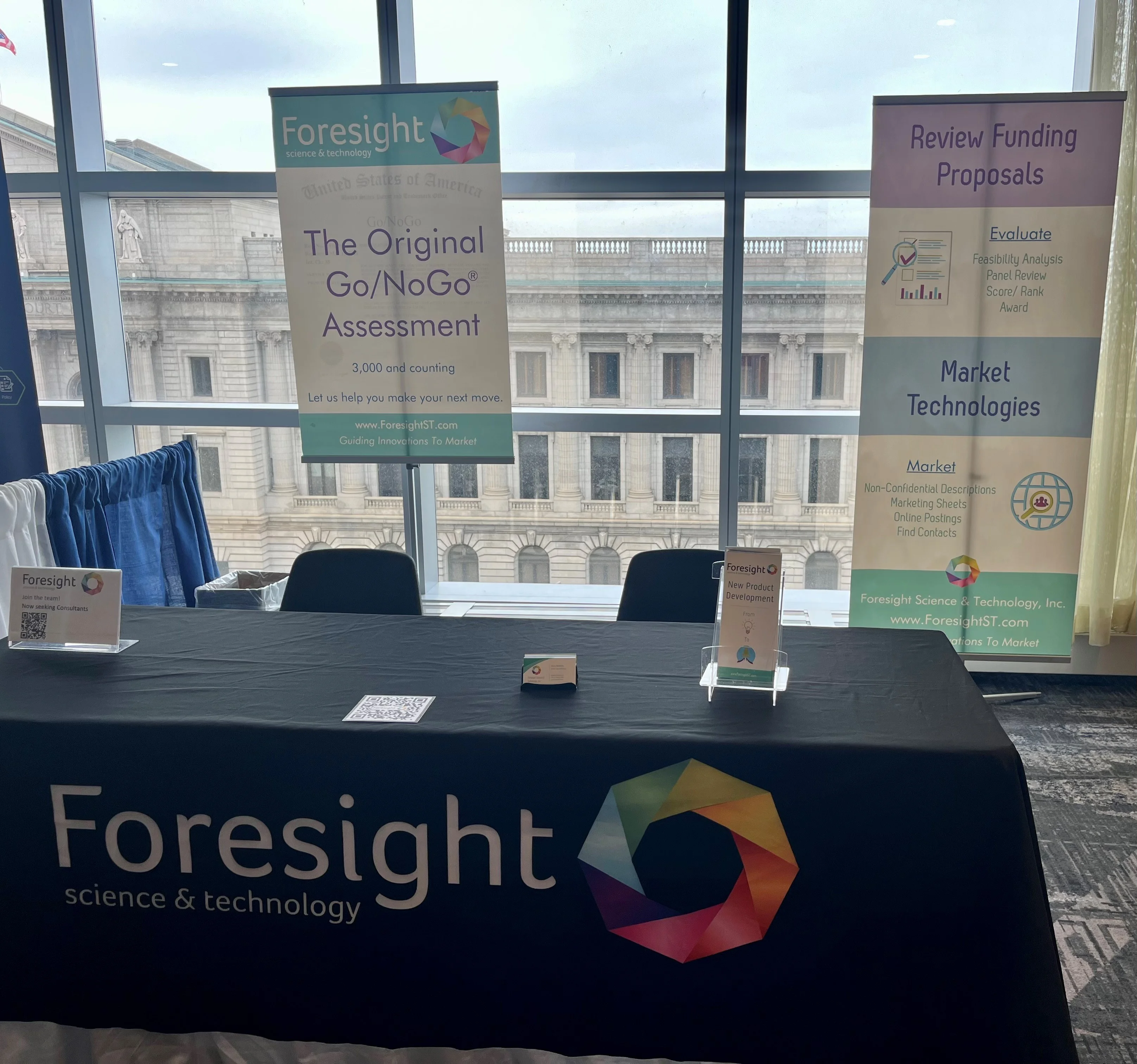 Foresight Science and Technology conference booth display