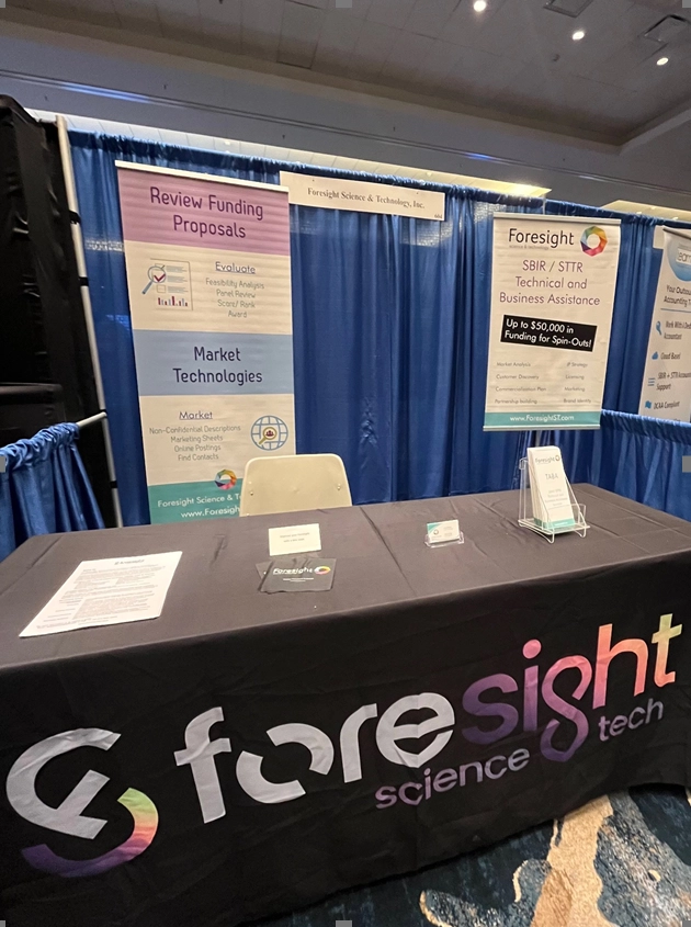 Foresight Science and Technology conference booth display